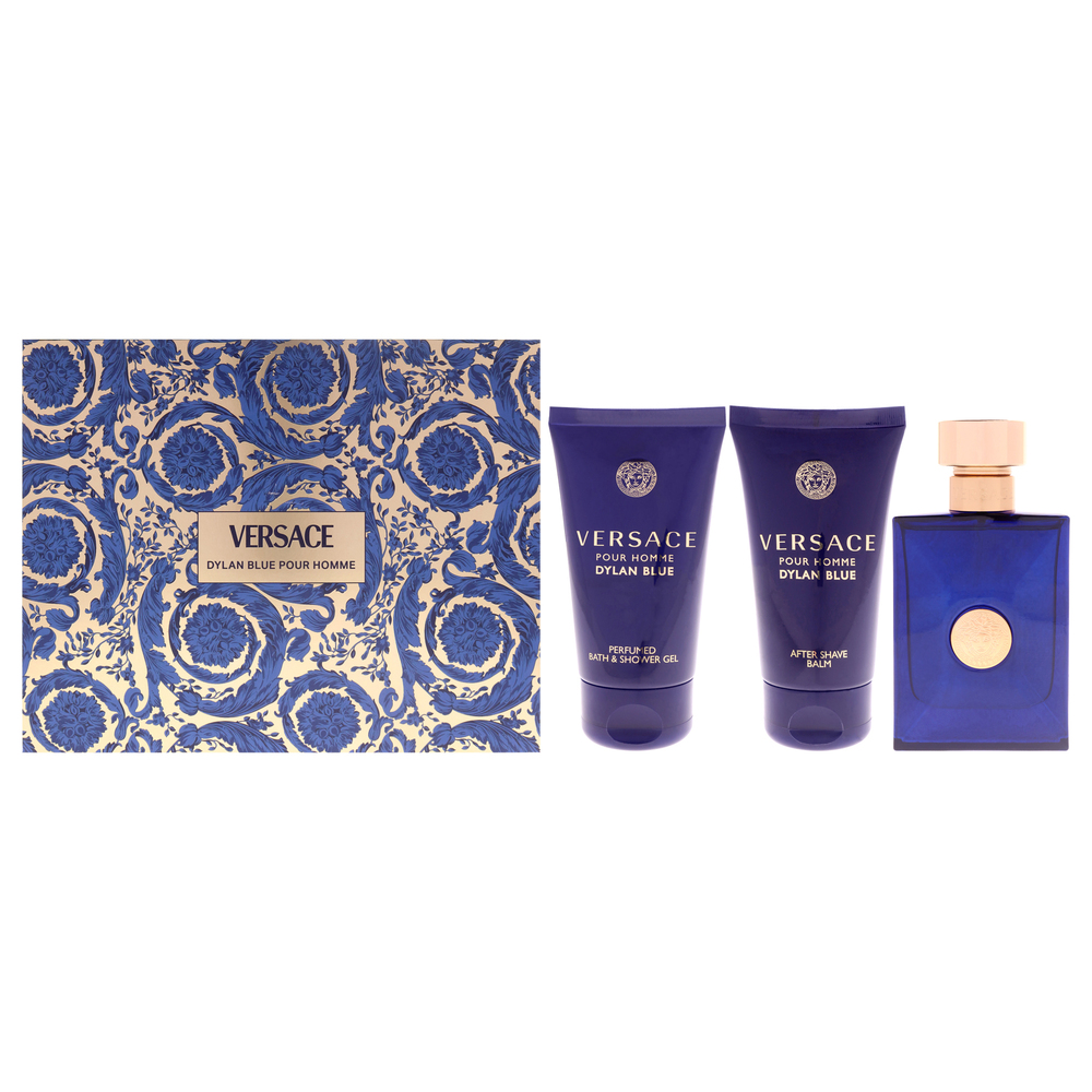 Dylan Blue by Versace for Men - 3 Pc Gift Set